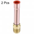 Uxcell Brass Pipe Fitting 5 8 Sae Flare Connector Male Thread Adapter With Copper Tube For Air Conditioner Hvac System