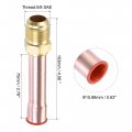 Uxcell Brass Pipe Fitting 5 8 Sae Flare Connector Male Thread Adapter With Copper Tube For Air Conditioner Hvac System