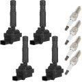 Uf658 Ignition Coils And Iridium Spark Plugs For Mercedes Benz C250 Slk250 1 8l L4 2012 To 2015 Set Of 4 