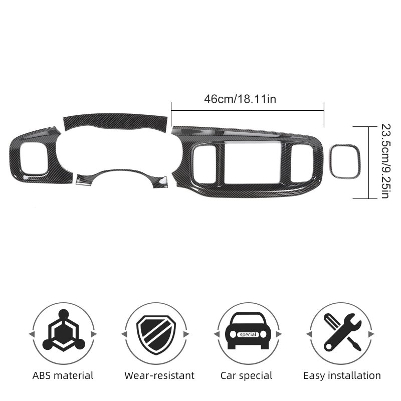Dash Board Trim For Dodge Charger 2015 2023 Screen Center Console Panel Cover Interior Accessories Carbon Fiber Pattern 5