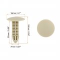 X Autohaux 40pcs 7mm Hole Dia Plastic Bolt Rivets Fastener Clips Bumper Retainer Beige For Toyota