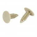 X Autohaux 40pcs 7mm Hole Dia Plastic Bolt Rivets Fastener Clips Bumper Retainer Beige For Toyota