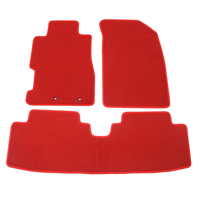 Red Nylon Floor Mats For 2001 2005 Honda Civic Front And Rear Car Liner Carpets Replacement 3 Piece Set Vehicle Specific Fit