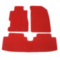 Freemotor802 For 2001-2005 Honda Civic Floor Mat Factory Fitment Red Nylon Front Rear Car Mats Liner Carpets Replacement 3pc 
