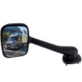 Right Side Towing Rear View Mirror For Freightliner Cascadia 2008 To 2016 Manual Adjusted With Black Textured Housing Passenger 