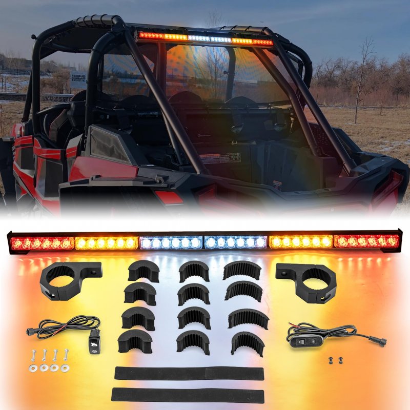 Weisen 36 Utv Led Rear Chase Light Bar 1 -2 Roll Cages Mount Strobe W Brake Reverse Turn Signal Running Lights Function For