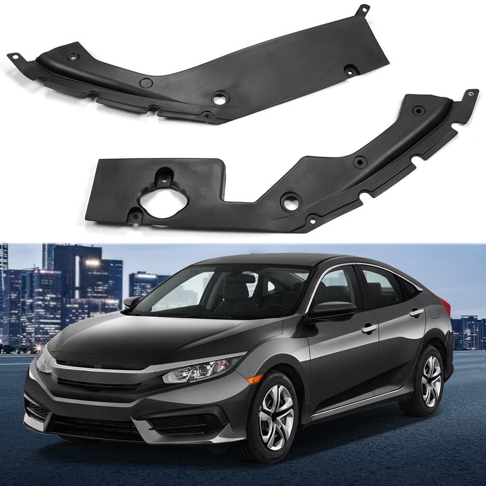 Engine Bay Side Panel Covers Left And Right For Honda Civic 2016 2017 2018 Long Version X Gen 10 Generation 2 Pcs