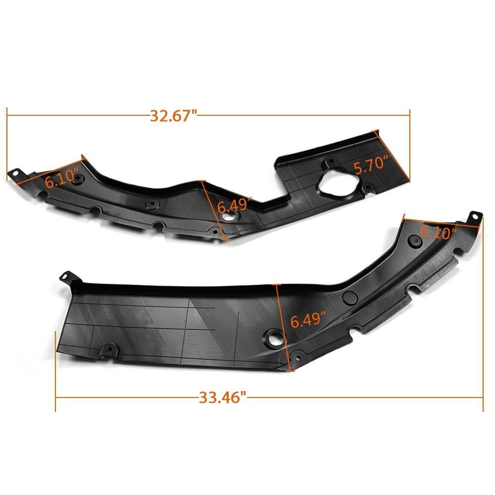 Engine Bay Side Panel Covers Left And Right For Honda Civic 2016 2017 2018 Long Version X Gen 10 Generation 2 Pcs