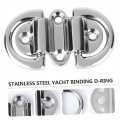 Favomoto 1 Pc D-ring For Yacht Mooring Rings Cargo Tie Down Union Truck Trailer Marine Van 316 Stainless Steel