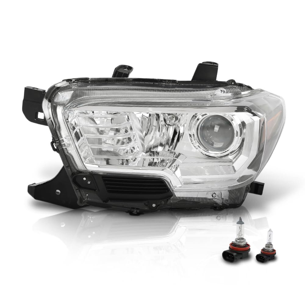 Headlight Assembly Left Side For Toyota Tacoma Sr5 Crew Cab Extend Pickup 2019-2023 White And Black