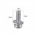 Uxcell M3 X 10mm 304 Stainless Steel Phillips Pan Head Machine Screws Bolts Combine With Spring Washer And Plain Washers 20pcs