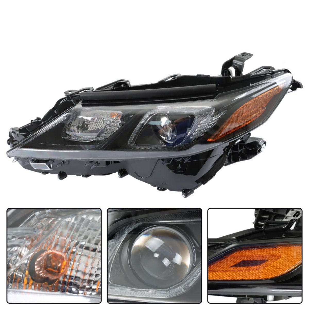 Driver Side Headlight Assembly Replacement For Camry Se 2021 2022 Headlights Black Trim 81150-06c20