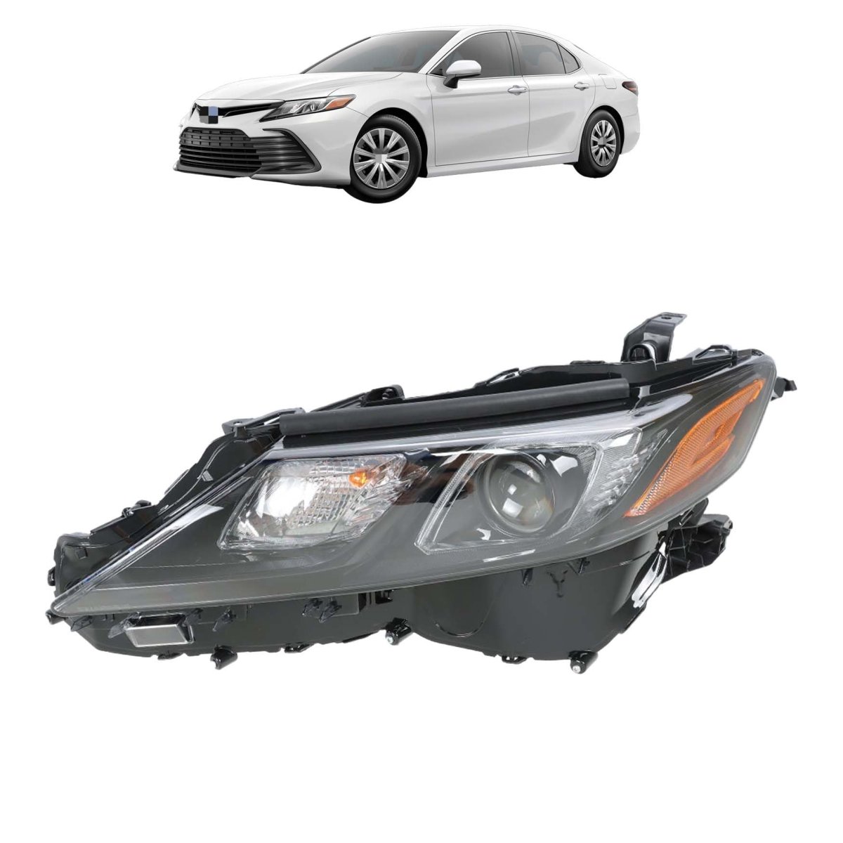 Driver Side Headlight Assembly Replacement For Camry Se 2021 2022 Headlights Black Trim 81150-06c20