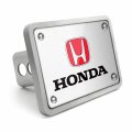 Ipick Image Made For Honda Logo In Red Uv Graphic Brushed Billet Aluminum 2 Inch Tow Hitch Cover