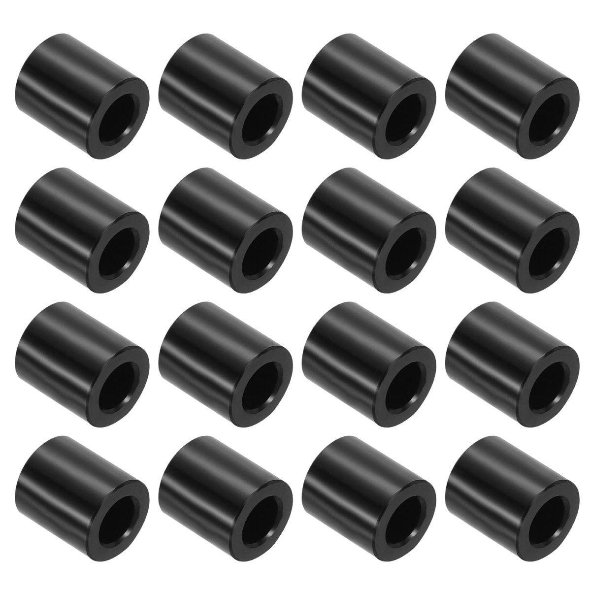16pcs Aluminum Spacers 5mm Id X 9mm Od 10mm Length Screw Standoff Bushing Plain Finish Unthreaded Metal Round Spacer For M5