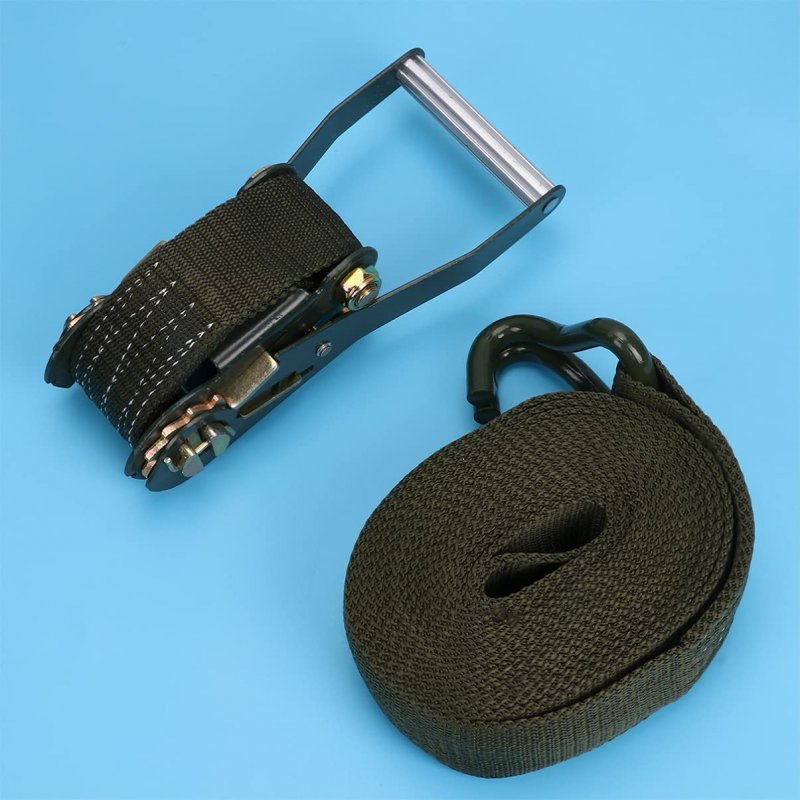 Wakauto Motorcycle Traps 1 Set Cargo Straps Ratcheting Ratchet Tie Down Plastic Coated Metal Hooks Tightener Lace Up
