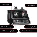 Led Headlights Assembly Front Headlamp For Chevy Tahoe Suburban 1500 2007-14 Fit Avalanche 2500 07-2013 Gm2503263 Gm2502263