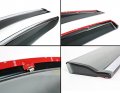 Clip-on Smoke Tinted Window Visor Rain Guard W Chrome Trim Compatible With For 2015-2019 Subaru Legacy Sedan