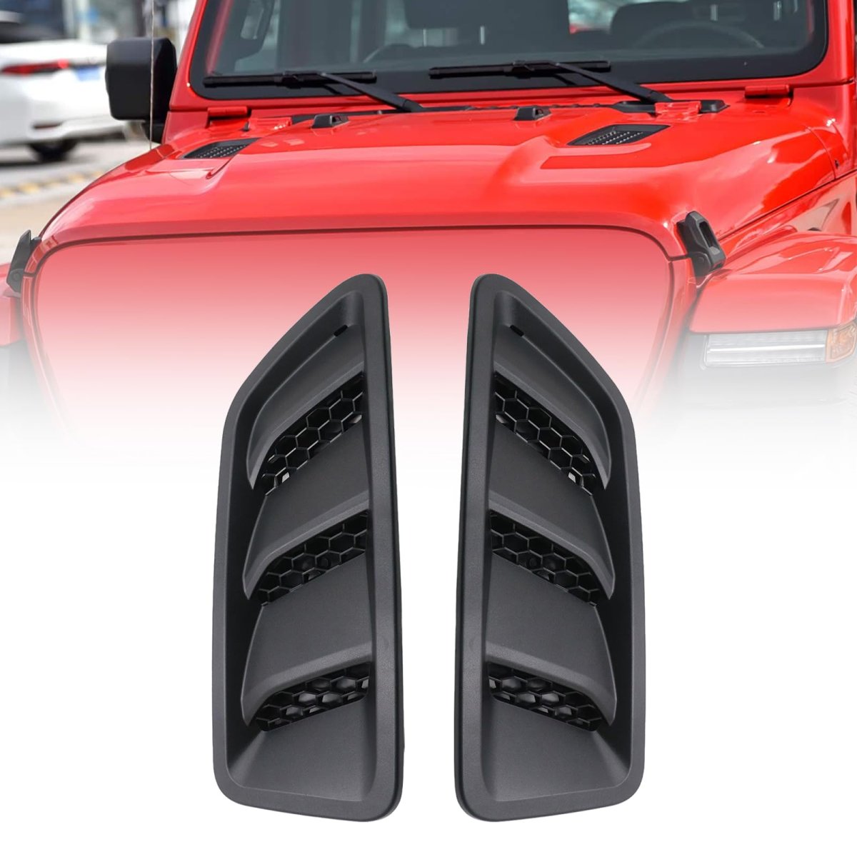 2pcs Hood Vent Bezel Driver And Passenger Side For Jeep Wrangler 2018-2024 Gladiator 2020-2024 68293748af 68293749af 68293748ab
