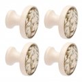 4set Head Zinc Alloy Cabinet Door Handle Modern Antique Cartoon Drawer Pull Circular Single Hole Buckle Hand399 Bronze For