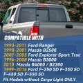 Auto Dynasty Led Black 3rd Third Tail Brake Light High Mount Stop Lamp Compatible With Ford Super Duty 99-16 Mazda B-series