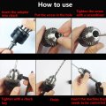Uxcell Drill Chucks 1 2-20unf Threaded 3-16mm Capacity With Chuck Key For Electric Impact Corded Cordless