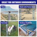 Uxcell 10pcs Structural Pipe Connector 180 Degree Metal Joint Chain Link Fence Clamp 3 Way Cross Stainless Steel Corner Fitting