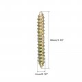 Uxcell 4x13mm Hanger Bolts 48pcs Double Ended Self-tapping Thread Wood To Dowel Screws For Connecting