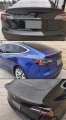 Fits For 2017-2020 Tesla Model 3 Flat Matt Matte Finish Dry Carbon Fiber Trunk Lid Spoiler Longer Version