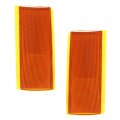 Side Marker Light Pair For Chevy C1500 2500 Suburban 1992 To 1999 Front Driver And Passenger Amber Lens Replaces Gm2556101 