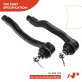 A-premium Set Of 4 Front Upper Control Arm Outer Tie Rod End Compatible With Honda Cr-v 1997 1998 1999 2000 2001