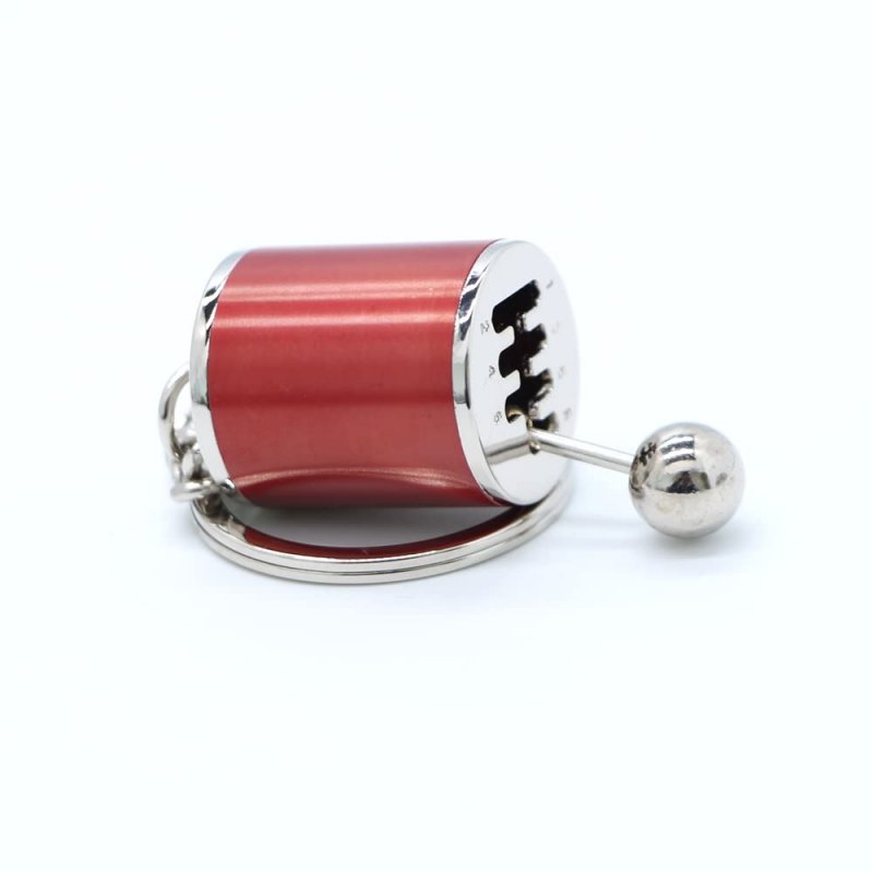 Gt Rotors Six Speed Manual Transmission Shift Gearbox Fidget Toy Automotive Part Car Keychain Key Ring Red