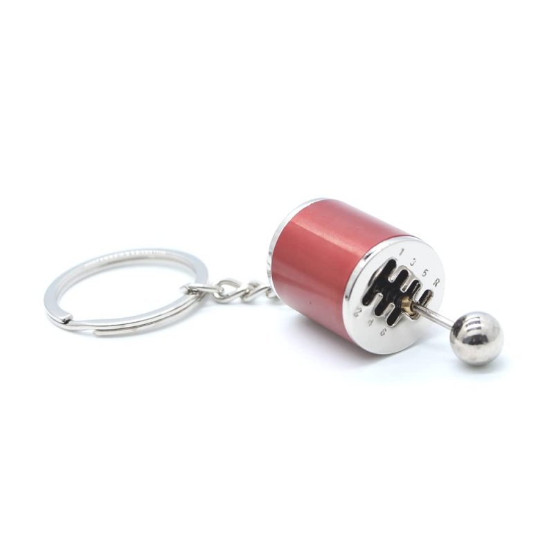 Gt Rotors Six Speed Manual Transmission Shift Gearbox Fidget Toy Automotive Part Car Keychain Key Ring Red