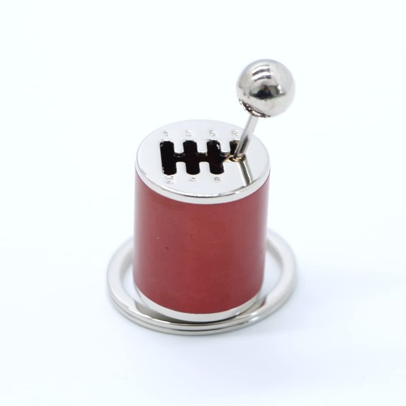 Gt Rotors Six Speed Manual Transmission Shift Gearbox Fidget Toy Automotive Part Car Keychain Key Ring Red