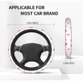 Foruidea Strawberry Pink Car Steering Wheel Cover Neoprene Automotive Anti Slip And Sweat Absorption Auto Wrap Fit Most Cars 15