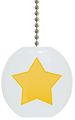 Yellow Star Solid Ceramic Fan Pull 
