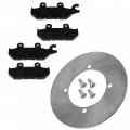 Caltric Front Brake Disc Rotor With Bolt And Padsfor Yamaha Viking 700 Yxm700 Eps 2014 2015 2016-2022 