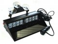 Red Dual Led Dash Light 1 Watt Bracket Style Visor Strobe 