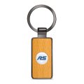 Ford Focus Rs Roundel Logo Keychain Maple Wood And Gray Gunmetal Metal Case 2 125 In X 0 875 Pendant 