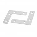 Uxcell 60mmx60mmx1mm Metal L Shaped Flat Fixing Mending Repair Plates Brackets 100pcs