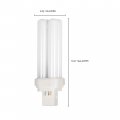 Satco S6020 2700k 22-watt Gx32d-2 Base T5 Quad 2-pin Tube For Magnetic Ballasts White