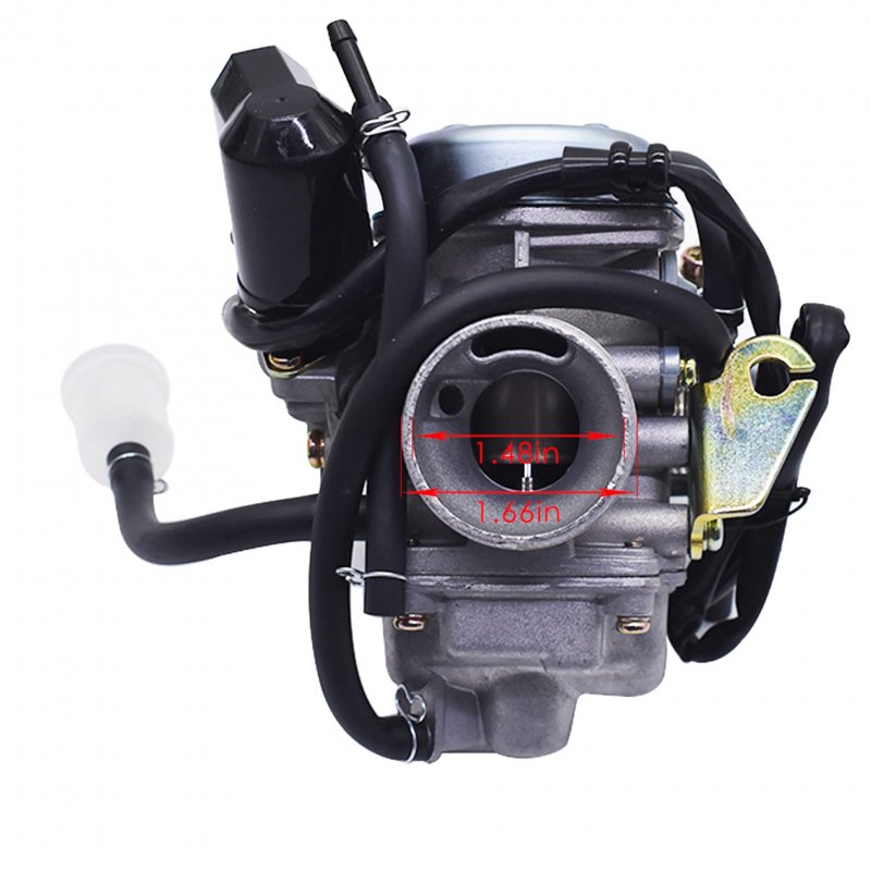 24mm Motorcycle Carburetor With Electric Choke Replacement For Gy6 150cc Mopeds Scooters Atvs