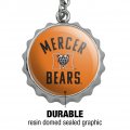Mercer University Bears Logo Keychain Chrome Plated Metal Pop Cap Bottle Opener