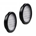 Astra Depot 2x Clear Lens White 24-led 4 Round Back-up Reverse Light Grommet Plug Kit Truck Trailer Rv Long Vehicle 12v