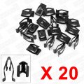 Uxcell 20pcs Black Automotive Car Dash Dashboard Console Trim Metal Retainer