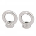 Uxcell Lifting Eye Nut M6 Female Thread 316 Stainless Steel Round Shape For Rope Fitting Pack Of 2