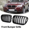 Gloss Black Front Hood Kidney Grill Grille For Bmw X3 F25 2010-04 2014 Pre-facelift Only 51712297589 51117210725 51712297590