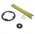 Yellow O Ring Chain Sprocket Black Fits 2004-2013 Yamaha Yfz450 520-96l 14 38