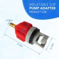 2 Pcs Orange Inflatable Boat Pump Adaptor Air Converter Valve Adapter Conventional Pumping Head Connector For Kayak Stand Up