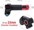 Throttle Grip Handlebar Universal Control Grips Cover With Led Display 3 Gears Speed Switch And Power Key Locker Accelerator
